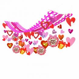 [店舗装飾品] 薔薇リースバレンタインプリーツハンガーの商品画像