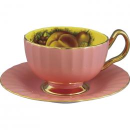 エインズレイ　オーチャードゴールド　ティーカップ&ソーサー オーバン　ピンクの商品画像