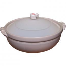 シリコンふた付き 土鍋(L)　白の商品画像