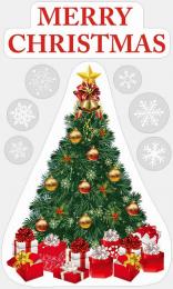 [店舗装飾品] ウィンドウステッカークリスマスツリーの商品画像