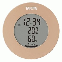 タニタ TT-585 デジタル温湿度計 ライトブラウン (各種記念品向けに名入れ対応可能)の商品画像