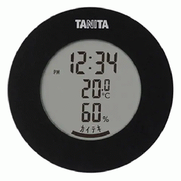 タニタ TT-585 デジタル温湿度計 ブラック (各種記念品向けに名入れ対応可能)の商品画像
