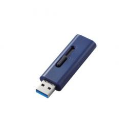 エレコム USB3.2(Gen1)メモリ32GB ブルー MF-SLU3032GBUの商品画像