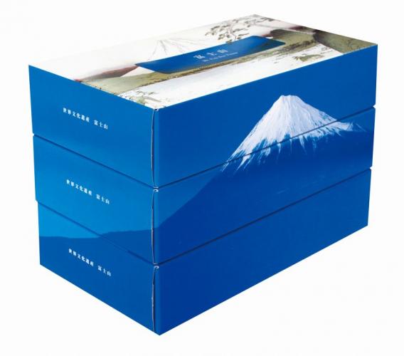 販促品、ノベルティ向け富士山ティッシュ&150W3個パックの商品画像