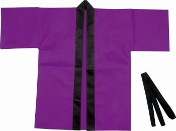 カラー不織布ハッピ子供用J紫　※個人宅配送不可の商品画像