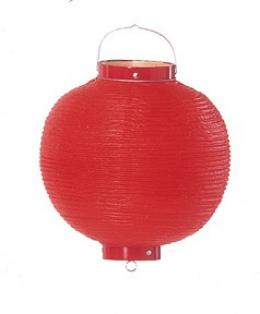 [店舗装飾品]ビニール尺丸提灯　(輸入品)赤の商品画像