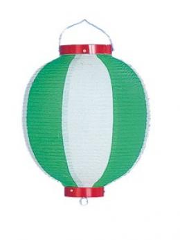 [店舗装飾品]ビニール尺丸提灯　(輸入品)緑/白の商品画像