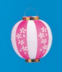 [店舗装飾品]ポリ尺丸提灯　桜柄の商品画像