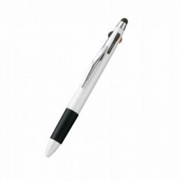 タッチペン付3色+1色スリムペン ホワイトの商品画像