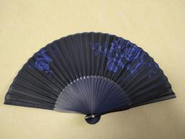 シルク扇子 桔梗とトンボ 婦人用柄の商品画像