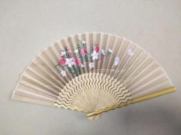 シルク扇子 撫子と蝶 婦人用柄の商品画像