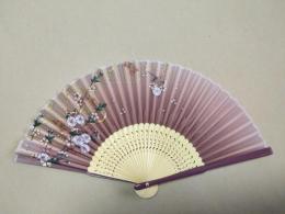 シルク扇子 牡丹 婦人用柄の商品画像