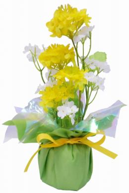 [店舗装飾品]　菜の花ポットの商品画像