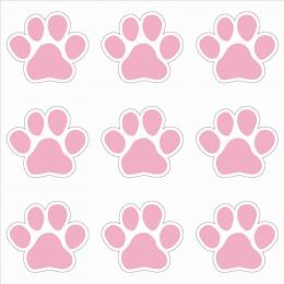 [店舗装飾品]　床ステッカー肉球 ピンクの商品画像