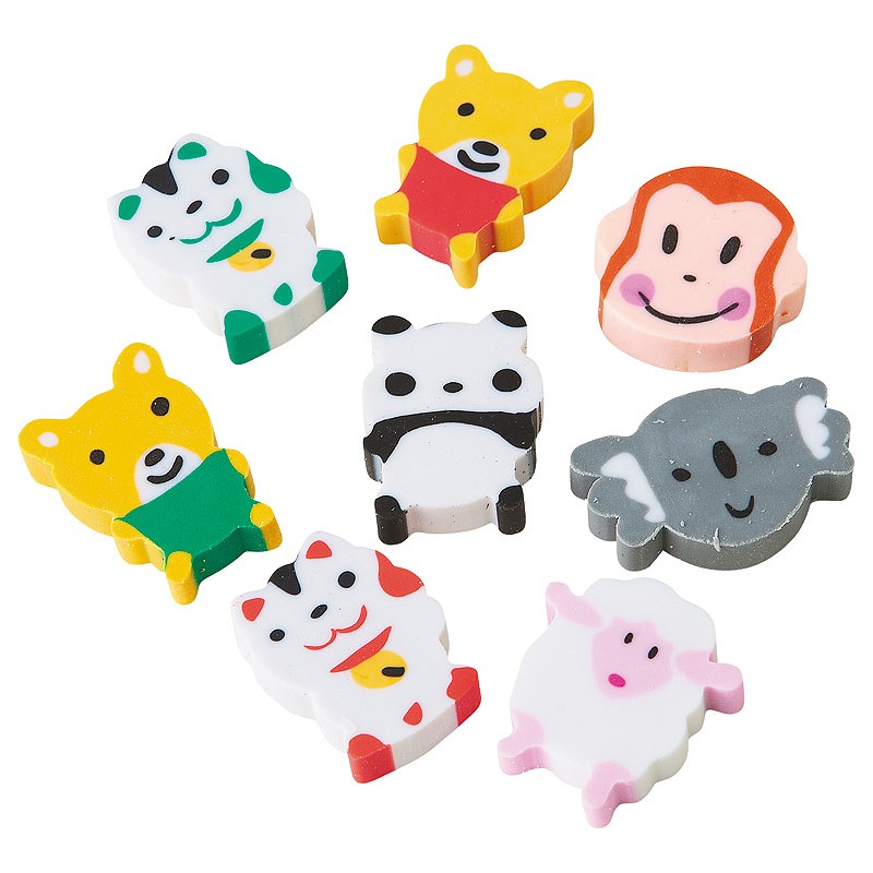 動物消しゴム 1p おまけおもちゃ お店がどっとこむ ノベルティ イベント 1te2997