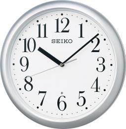 セイコー　電波掛時計　銀色メタリックの商品画像