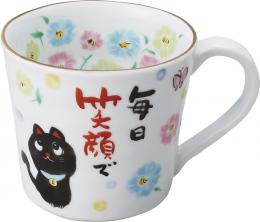 夕立窯　感謝　マグカップ(木箱入り)　黒猫の商品画像