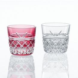 江戸切子 紅白ペア冷酒杯の商品画像