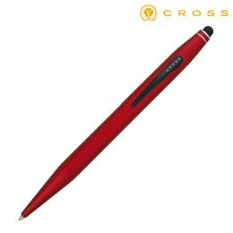 CROSS クロス ギフト包装 レーザー名入れ対応・テックツー　AT0652-8　メタリックレッド　ボールペン+スタイラスの商品画像
