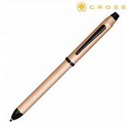 CROSS クロス ギフト包装 レーザー名入れ対応・テックスリー　NAT0090-20ST　ブラッシュトローズゴールド　(ボールペン黒+赤+シャープペンシル0.5mm)の商品画像