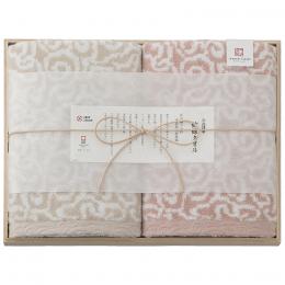 今治謹製　紋織タオル　バスタオル2P(木箱入)　ピンクの商品画像