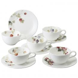 ナルミ　ルーシーガーデン　5客アソートティー・コーヒー碗皿の商品画像