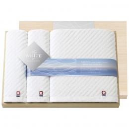 今治　ザ ホワイト　日本製 バスタオル&フェイスタオル2P(木箱入)の商品画像