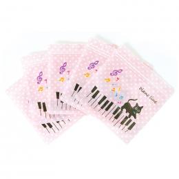ピアノライン ジッパーバッグ(ねこ)5枚入りの商品画像