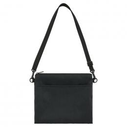 デイタフ・テントクロスポケット付きサコッシュ(撥水加工)(ブラック)の商品画像