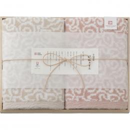 今治謹製　紋織タオル　バスタオル2P(木箱入)　ピンクの商品画像