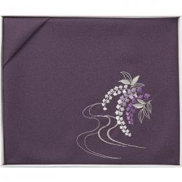洛北　刺繍入り二巾風呂敷　紫の商品画像