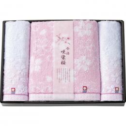 今治製タオル　咲染桜　バスタオル&ウォッシュタオル2Pの商品画像