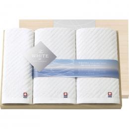 今治　ザ ホワイト　日本製 スリムバスタオル2P&フェイスタオル(木箱入)の商品画像