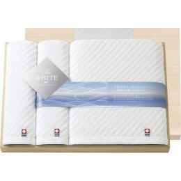 今治　ザ ホワイト　日本製 バスタオル&フェイスタオル2P(木箱入)の商品画像