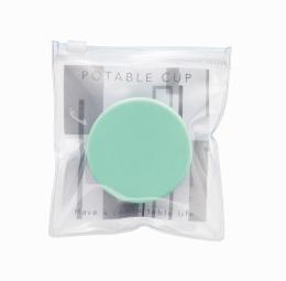 折りたたみ携帯コップ1個(ライトグリーン)の商品画像