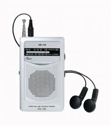 FM-108 ワイドFM機能搭載   AM・FMポケットラジオ (スピーカー付)の商品画像