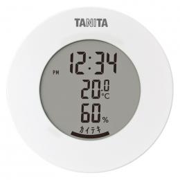 タニタ デジタル温湿度計(丸型デザイン)　ホワイトの商品画像