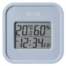 タニタ デジタル温湿度計(小型)　ブルーグレーの商品画像