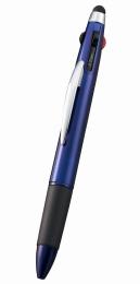 タッチペン付3色+1色スリムペン(再生ABS) ネイビーの商品画像
