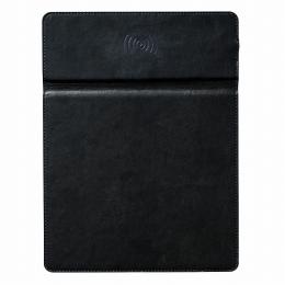 ワイヤレス充電付レザーマウスパッド 5W ブラックの商品画像