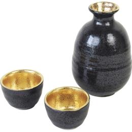 高田焼酒器釉重ね金彩天目の商品画像