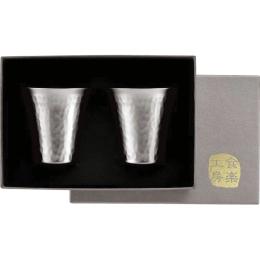 霞　チタン冷酒カップ 2Pセットの商品画像