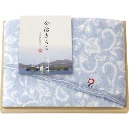 今治きらら　愛媛今治 木箱入フェイスタオル　ブルーの商品画像