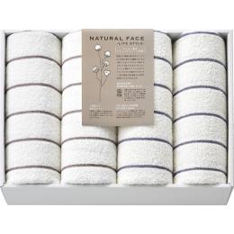 ナチュラルフェイス　ボーダー　バスタオル4Pの商品画像
