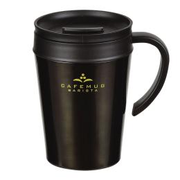 真空蓋付マグカップ400 ブラック ブラックの商品画像