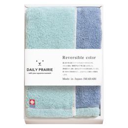 DAILYPRAIRIE リバーシブル フェイスタオル　ミント/ブルーの商品画像