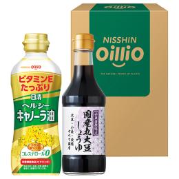 日清オイリオ ヘルシーオイル&国産丸大豆醤油ギフトの商品画像