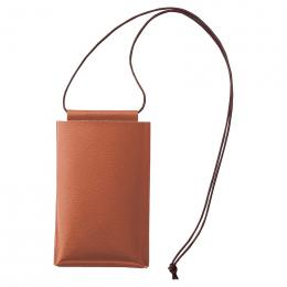 スフィア・リサイクルレザースマホネックポーチ(カードポケット付き)(キャメル)の商品画像