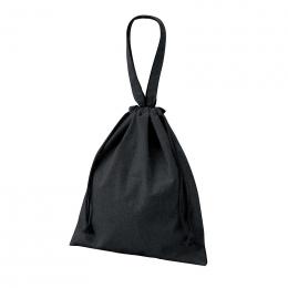 スフィア・リサイクルコットンフラット2WAY巾着バッグ(ブラック)の商品画像