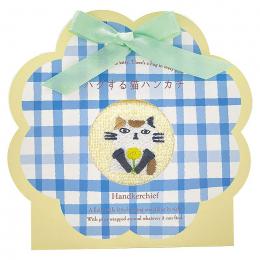 ハグする猫ハンカチ ブチネコの商品画像